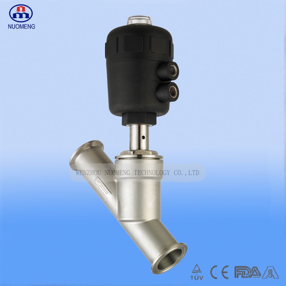 Sanitary Stainless Steel Pneumatic Clamped Angle Seat Valve (DIN-No ...